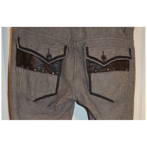 "Hova 36" by Jeanetix Blue-Gray Capri Decorated Pocket Women's Denim Jeans Sz 36 - Picture 4 of 5